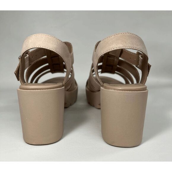 Sun + Stone Daisee Women's Platform Block Heels - Sand Smooth 7.5M - Picture 7 of 10